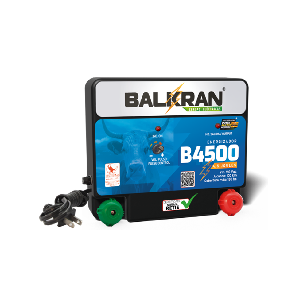 Impulsor Balkran B4500 – 100 KM | Cercas Eléctricas Larga Extensión