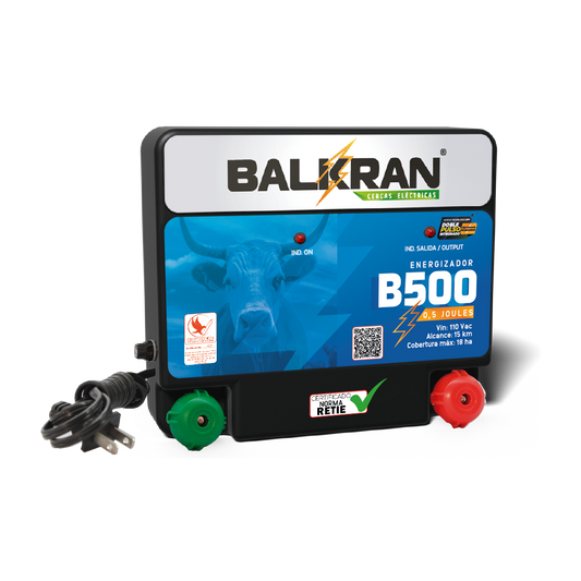 Impulsor Balkran B500 – 15 KM | Cercas Eléctricas Corta Extensión